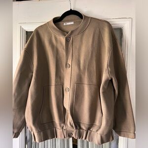 Zara Tan Button-Up Jacket
